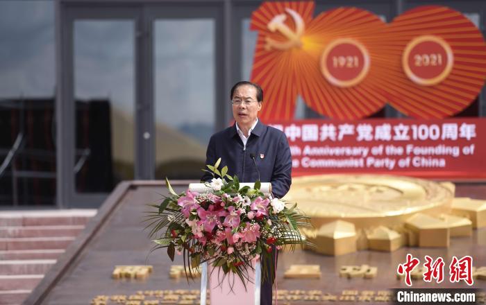 圖為中共青海省委常委、秘書長于叢樂致辭。　陳文年 攝