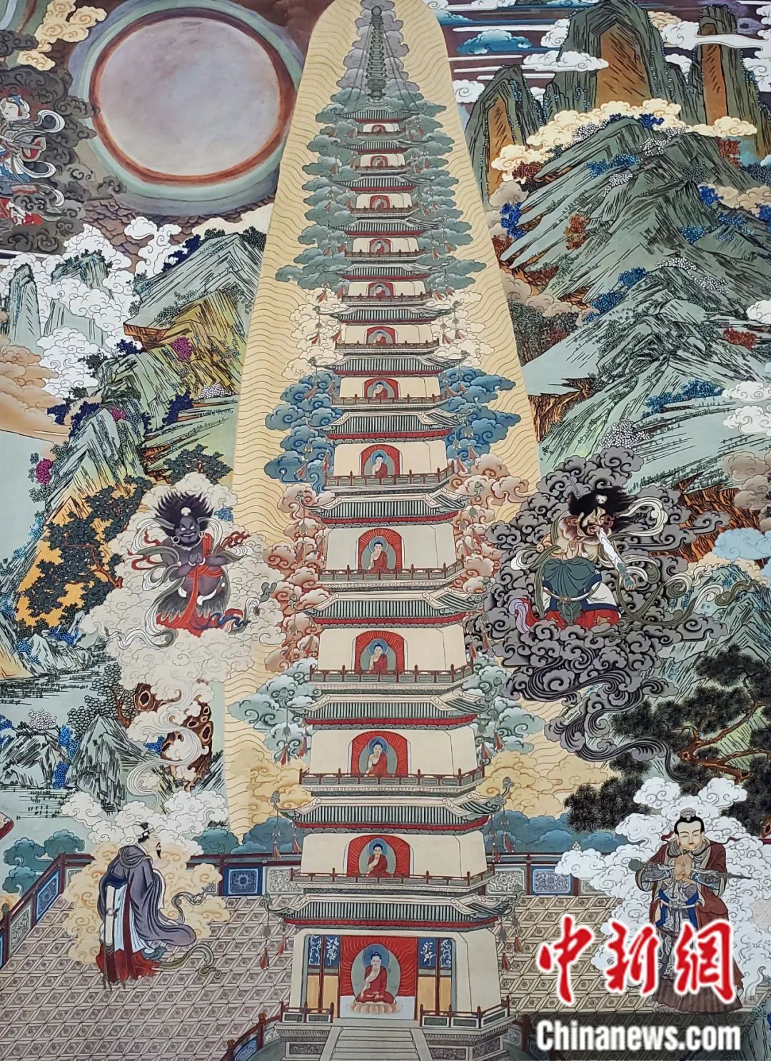 臨摹、補繪的青海瞿曇寺壁畫。受訪者 供圖