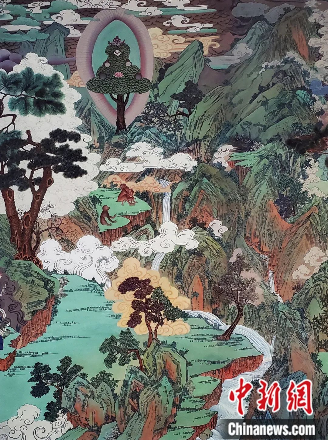 臨摹、補繪的青海瞿曇寺壁畫。受訪者 供圖